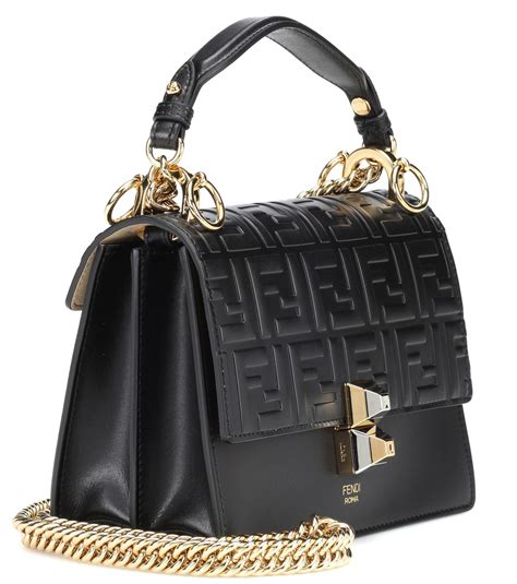 fendi black handbag|fendi black shoulder bag.